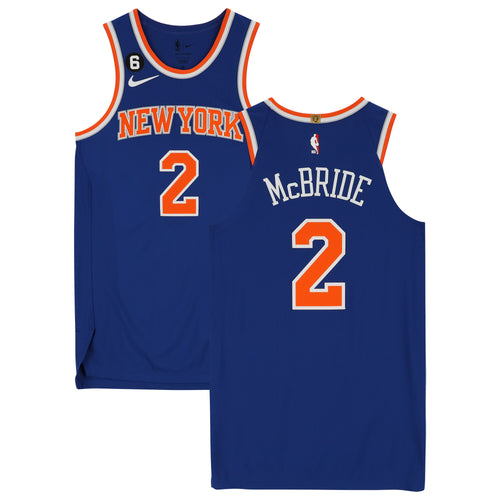 Miles McBride New York Knicks Official NBA Jersey Nike blue