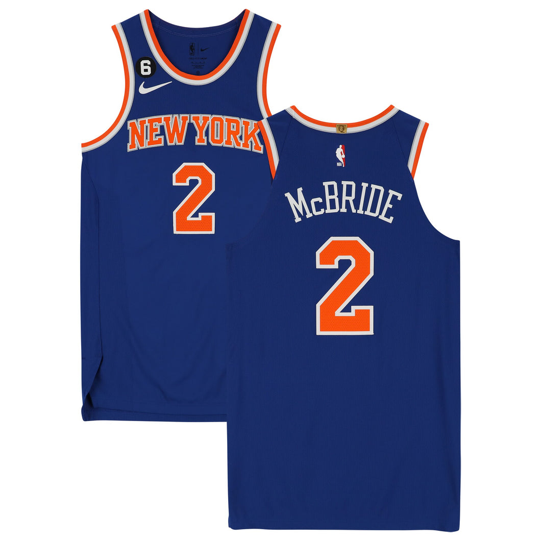 Miles McBride New York Knicks Official NBA Jersey Nike blue