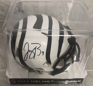 Joe Burrow Autographed Cincinnati Bengals Mini Helmet with COA