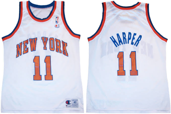 Derek Harper New York Knicks Official NBA Jersey Customized by Mitchell & Ness