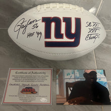 Lawrence Taylor New York Giants Autographed Football with COA photo signing