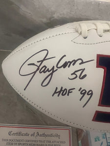 Lawrence Taylor New York Giants Autographed Football with COA photo signing