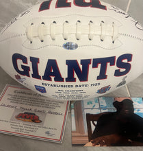 Lawrence Taylor New York Giants Autographed Football with COA photo signing
