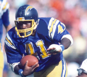 Majestic - 90s USA製 ■ Majestic カレッジ Chargers ストライプ Earnest Jackson San Diego Chargers NFL Mitchell & Ness Jersey