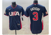 Roman Anthony YOUTH KIDS 2026 Team USA Baseball Official Nike Jersey blue