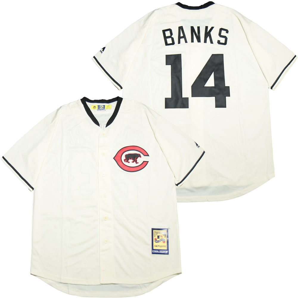 Ernie Banks Chicago Cubs Jersey Cooperstown Collection Majestic