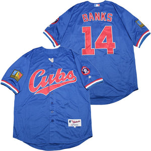 Ernie Banks Chicago Cubs Jersey Cooperstown Collection Majestic blue