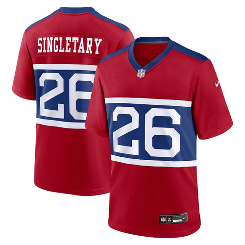 Devin Singletary New York Giants official NFL century red Nike Jersey
