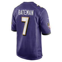 Rashod Bateman Baltimore Ravens Official  NFL Jersey Nike purple