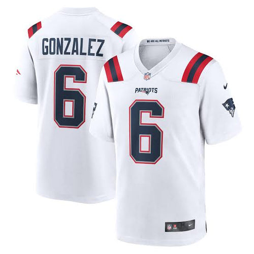 Christian Gonzalez New England Patriots NFL Official NIKE Jersey White