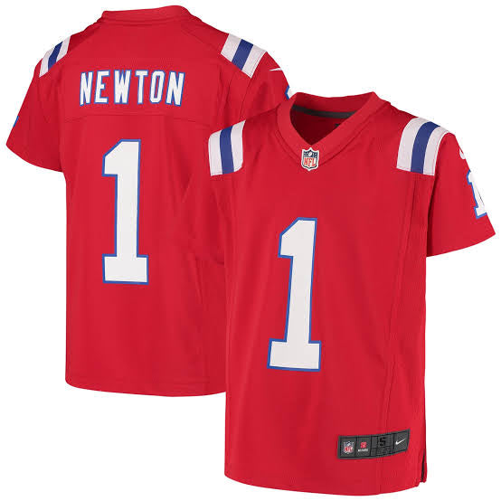 Cam Newton New England Patriots Official NFL NIKE Jersey red