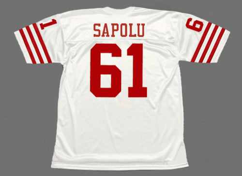Jesse Sapolu San Francisco 49ers Jersey Mitchell & Ness white