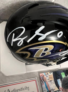 Roquan Smith Autographed Baltimore Ravens Mini Helmet with COA & Photo Signing