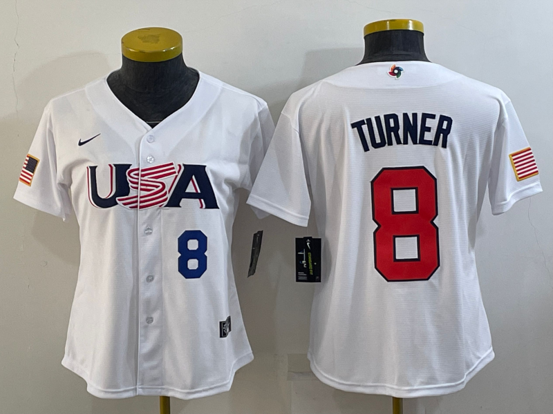 Trea Turner Team USA Baseball Jersey Nike white