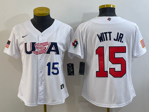 Bobby Witt Jr.  Team USA Baseball Jersey Nike white