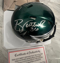 Brian Westbrook & Donovan McNabb Autographed Philadelphia Eagles Mini Helmet with COA Photo signing