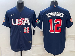 Kyle Schwarber Team USA Baseball Jersey Nike blue