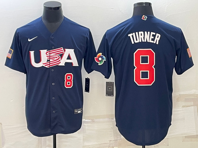 Trea Turner Team USA Baseball Jersey Nike blue – Classic Authentics