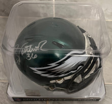 Brian Westbrook & Donovan McNabb Autographed Philadelphia Eagles Mini Helmet with COA Photo signing