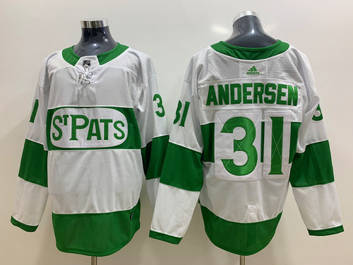 Frederik Andersen Toronto Maple Leafs Official NHL Adidas Jersey St. Pats St. Patrick’s Day