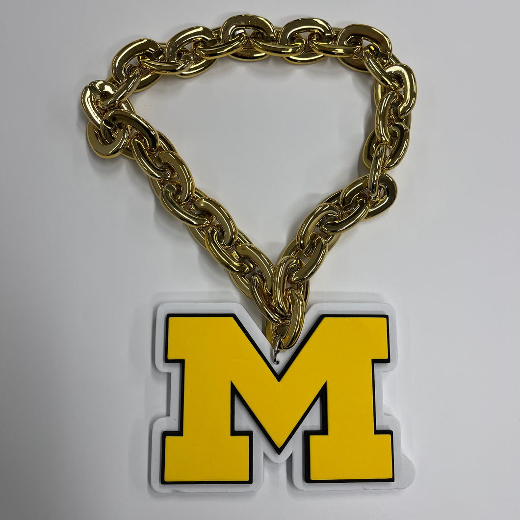 Michigan Wolverines 3D foam NCAA licensed Fan chain necklace