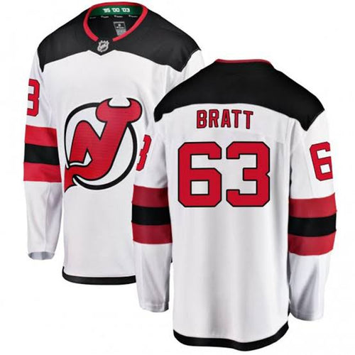 Jesper Bratt New Jersey Devils Official NHL Adidas Custom Jersey white