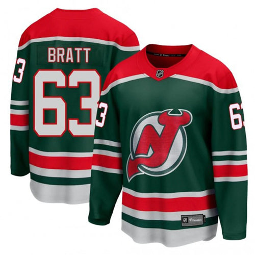 Jesper Bratt New Jersey Devils Official NHL Adidas Custom Jersey Retro