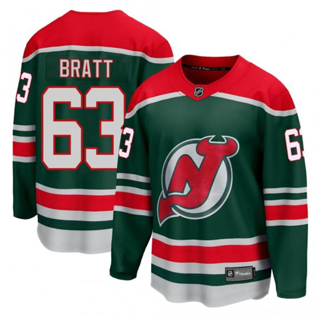 Jesper Bratt New Jersey Devils Official NHL Adidas Custom Jersey Retro