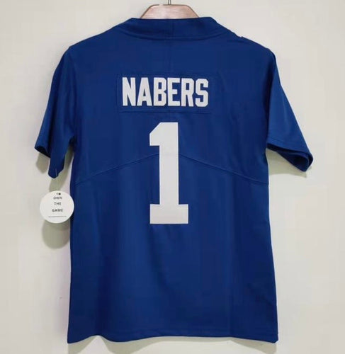 Malik Nabers YOUTH New York Giants Jersey 100 years patch Classic Authentics