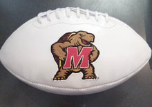 Maryland Terrapins Full Size logo Autograph Signature Football