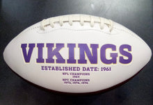 Minnesota Vikings Full Size logo Autograph Signature Football