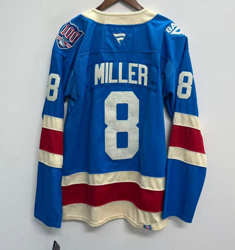 Youth/Kids New York Rangers #8 J. T. Miller Fanatics 100th Anniversary Premium Centennial Jersey