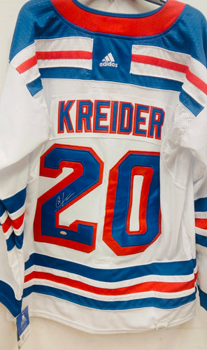 Chris Kreider New York Rangers autographed jersey COA Photo Signing