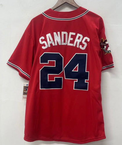 Deion Sanders Atlanta Braves 1992 Mitchell & Ness Jersey red