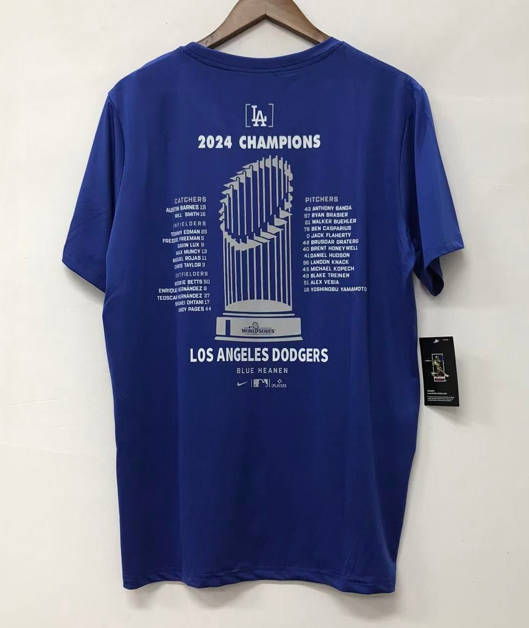 Los Angeles Dodgers 2024 World Series player roster T shirt Classic