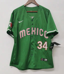 Fernando Valenzuela Mexico Baseball Jersey Nike green