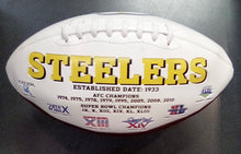 Pittsburgh Steelers Full Size logo Autograph Signature Football