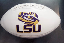 LSU Tigers Full Size logo Autograph Signature Football
