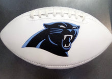 Carolina Panthers Full Size logo Autograph Signature Football