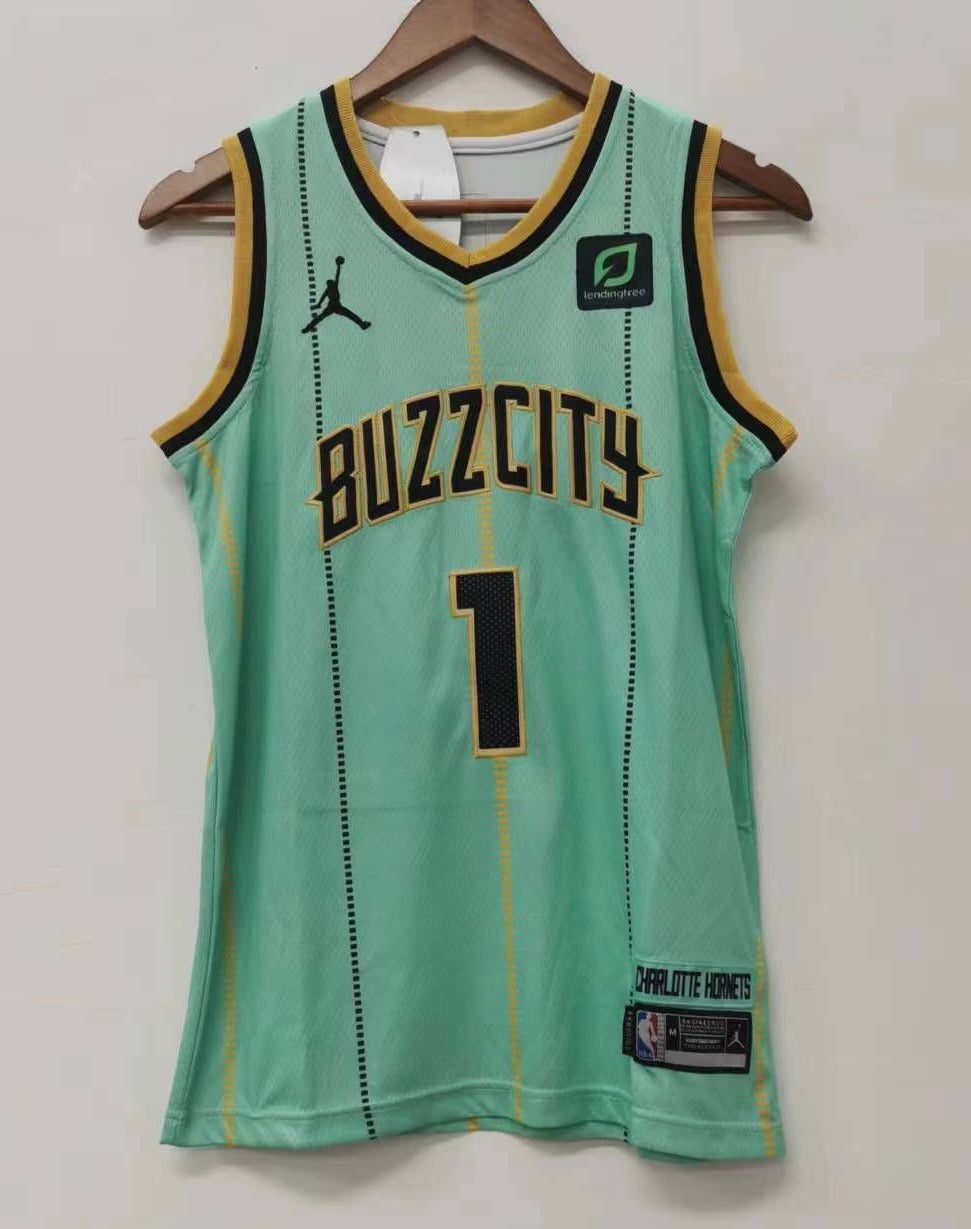 Basketball Lamelo Ball Jersey Hornets Buzz City LaMelo Ball YOUTH