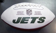 New York Jets Full Size logo Autograph Signature Football