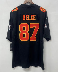 Travis Kelce Kansas City Chiefs official NFL Jersey Nike Black