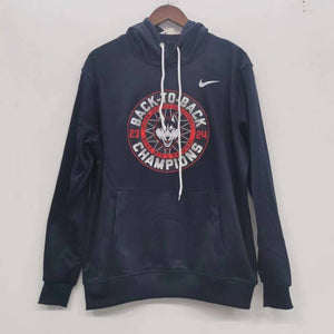 UCONN University of Connecticut 2024  back to back Championship hoodie blue