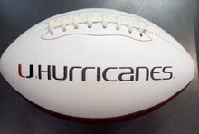 Miami Hurricanes Full Size logo Autograph Signature Football