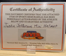Justin Jefferson Autographed Minnesota Vikings Mini Helmet with COA