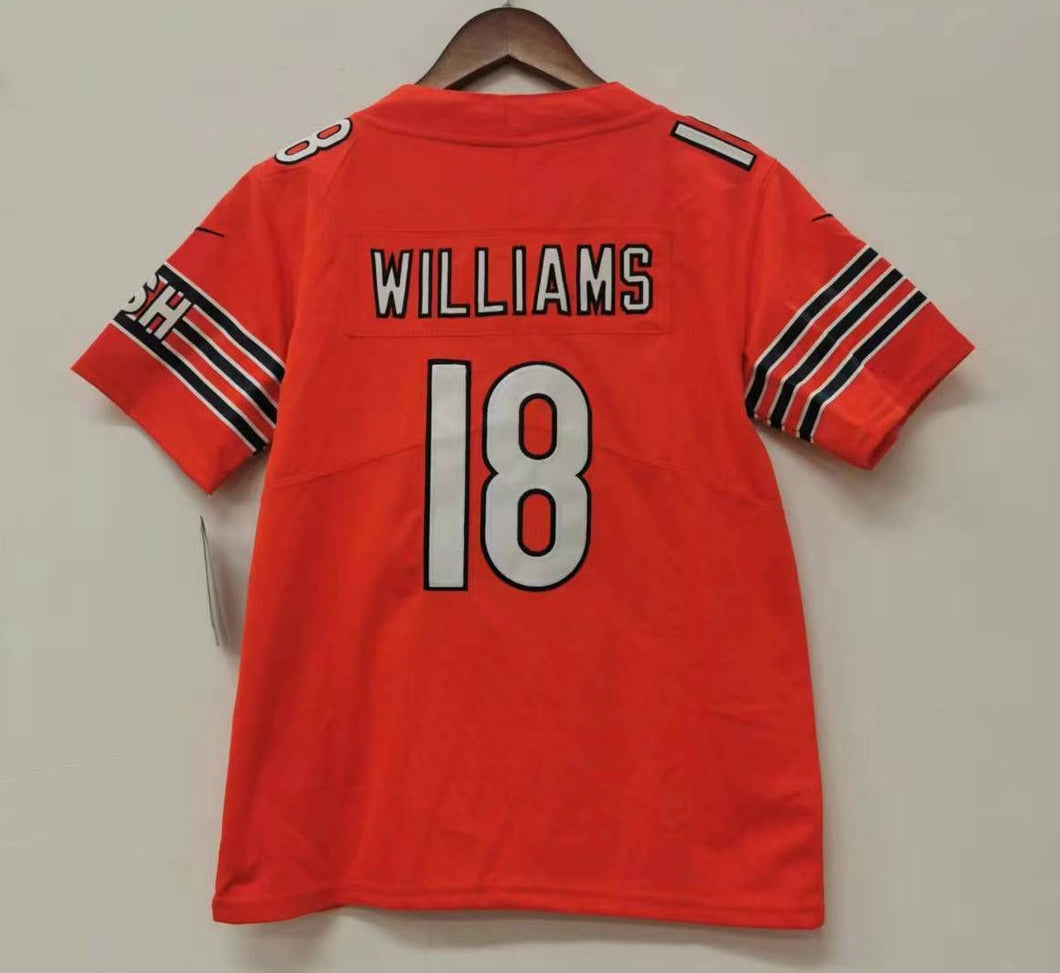 Caleb Williams YOUTH Chicago Bears Jersey Nike Orange