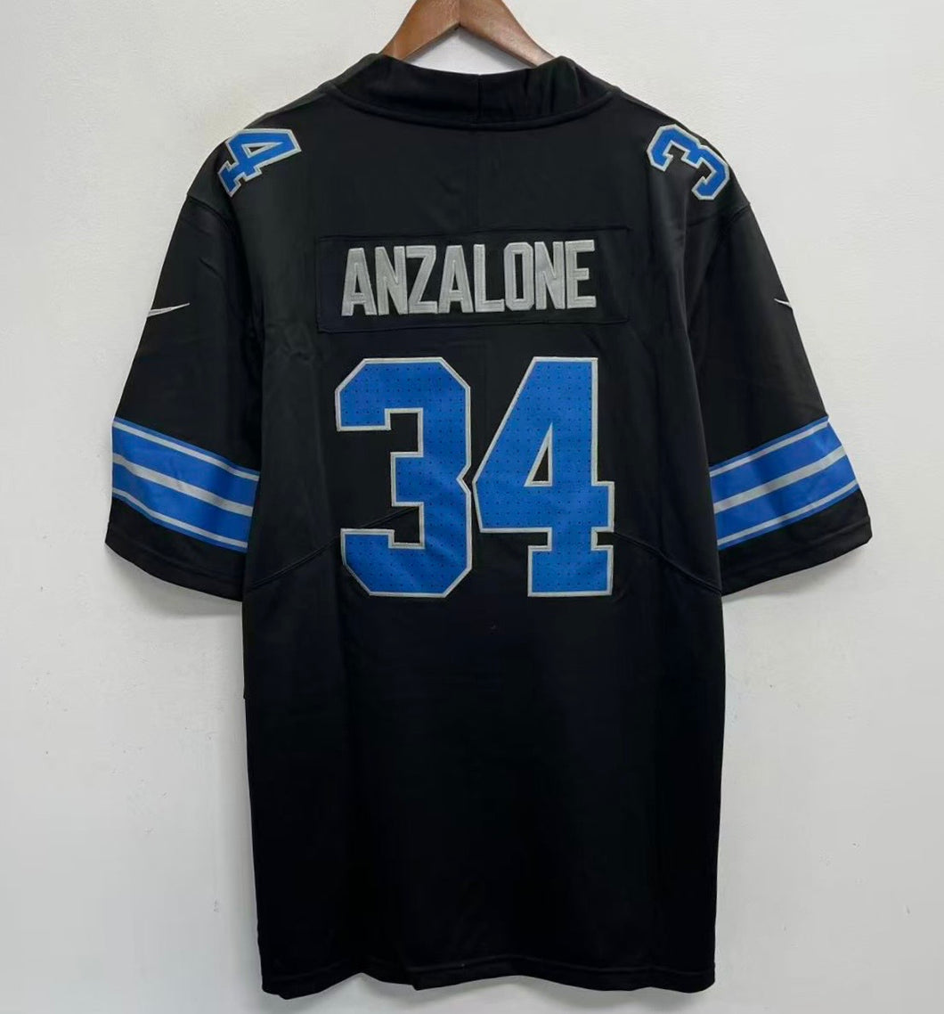 Alex Anzalone YOUTH KIDS Detroit Lions Official NFL Nike Jersey Black