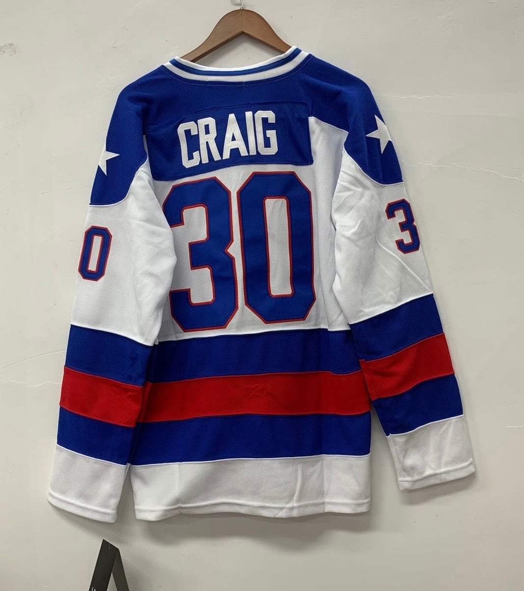 Jim Craig 1980 USA Olympic Hockey Jersey Miracle Movie – Classic