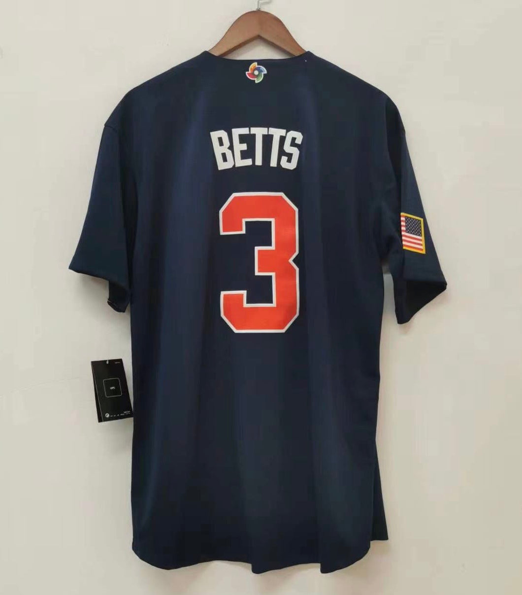 Mookie Betts Team USA Baseball jersey Nike Blue