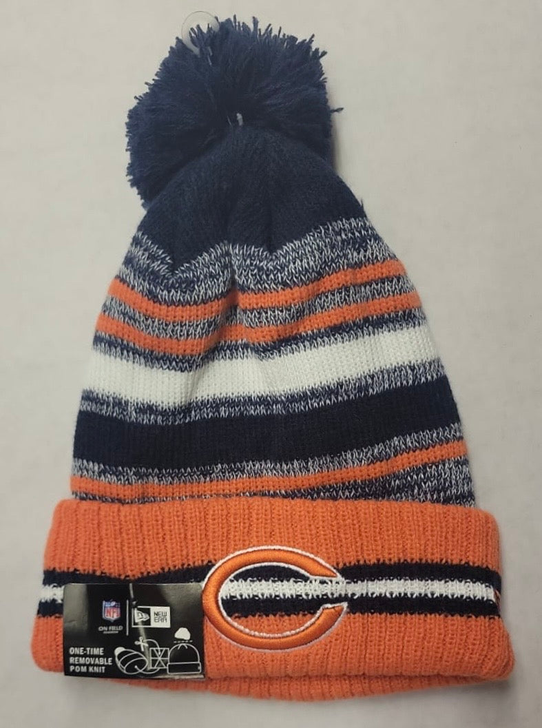 Chicago Bears NFL New Era winter Hat with Pom Pom